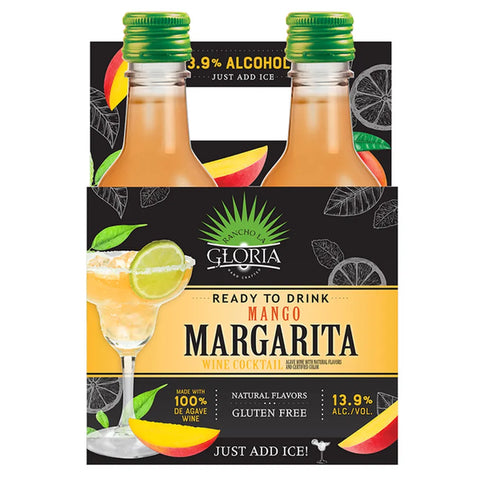 Rancho La Gloria Ready To Drink Margarita - Mango 4 pk