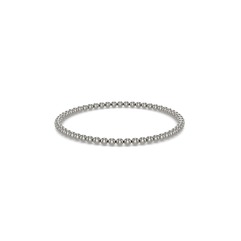 kylar mack - 4MM Silver Ball Bracelet: Silver / 7.5"