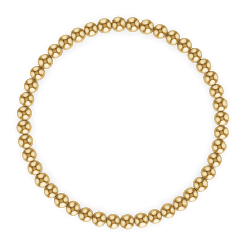 kylar mack - 4MM Gold Ball Bracelet: Gold / 7.5"