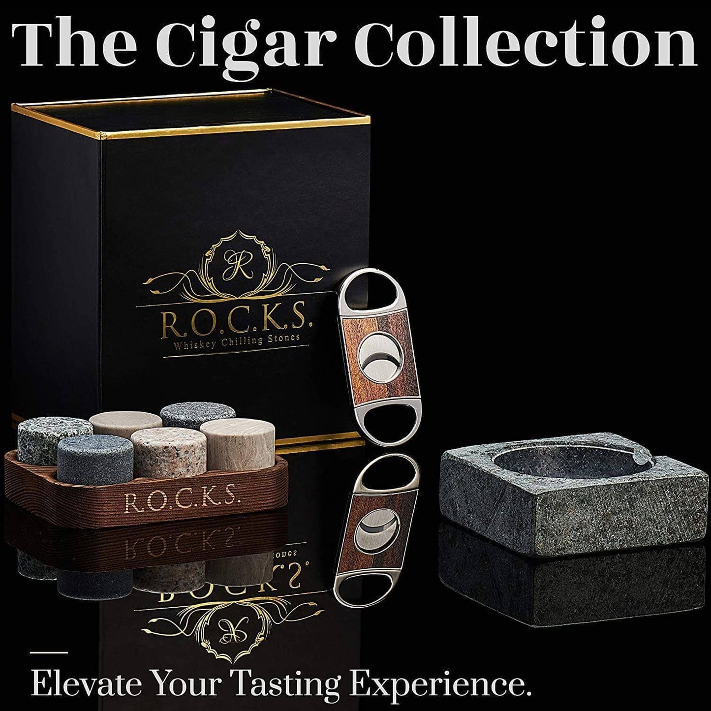 ROCKS Whiskey Chilling Stones - The Gentleman's Set - Cigar Aficionado