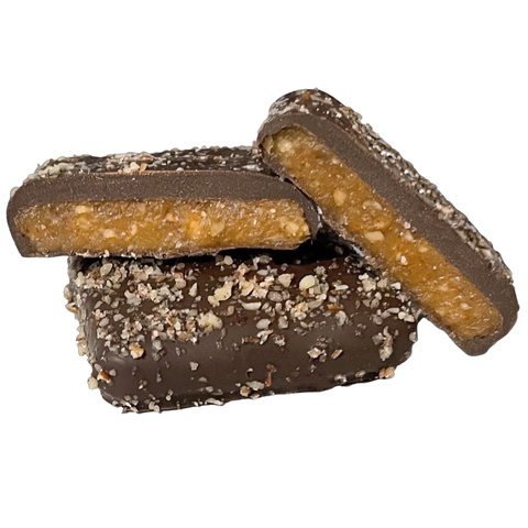 Griff's Pecan Toffee - 1oz Dark Chocolate Toffee Bar