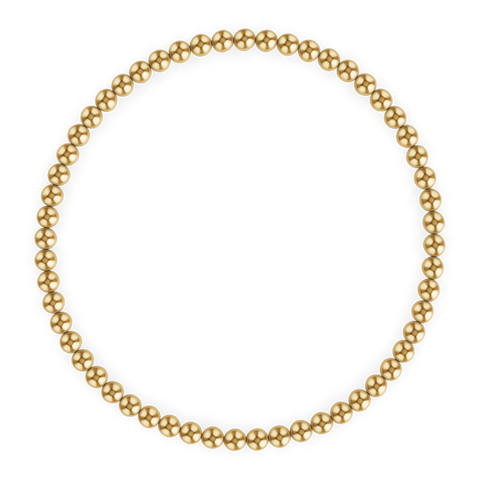 kylar mack - 3MM Gold Ball Bracelet: Gold / 7.5"