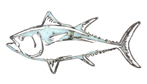 Nautical Metal Art ~ 19" Tuna