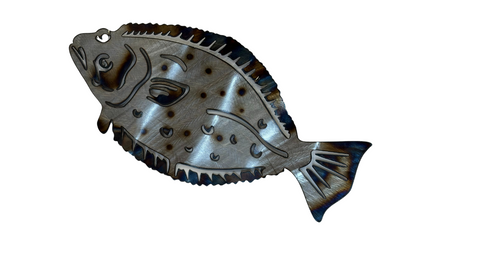 Nautical Metal Art ~ 25" Flounder