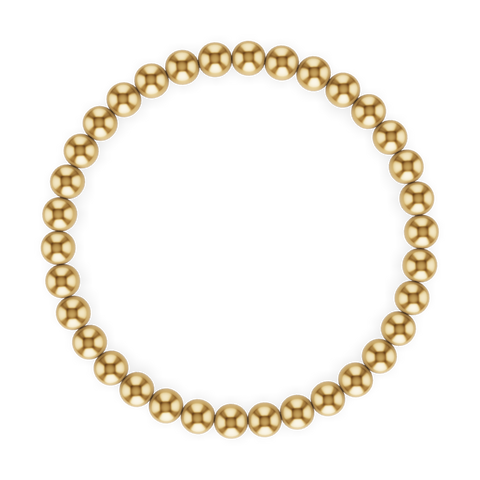 kylar mack - 5MM Gold Ball Bracelet: Gold / 7.5"