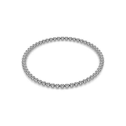 kylar mack - 3MM Silver Ball Bracelet: Silver / 7.5"