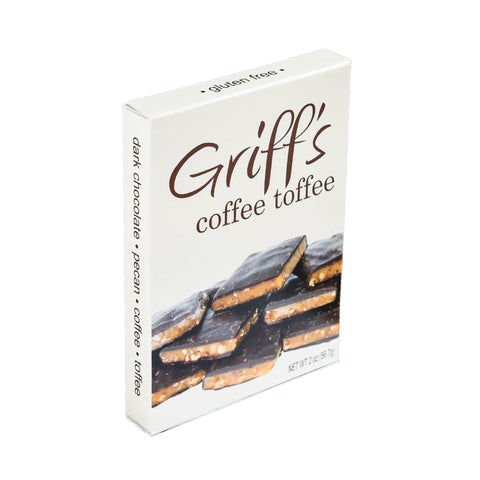 Griff's Coffee Toffee - 2oz Dark Chocolate Toffee Bar