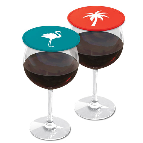 Drink Tops™ - TAP & SEAL Drink Covers - Hanger 2/PK: Ship Wheel/Star