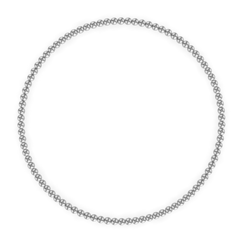 kylar mack - 2MM Silver Ball Bracelet: Silver / 7.5"