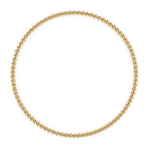 kylar mack - 2MM Gold Ball Bracelet: Gold / 7.5"