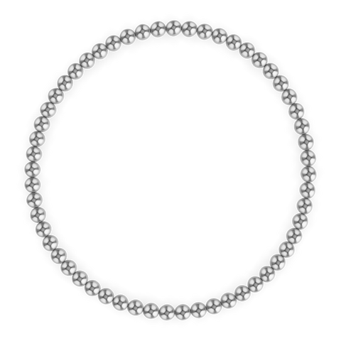 kylar mack - 3MM Silver Ball Bracelet: Silver / 7.5"