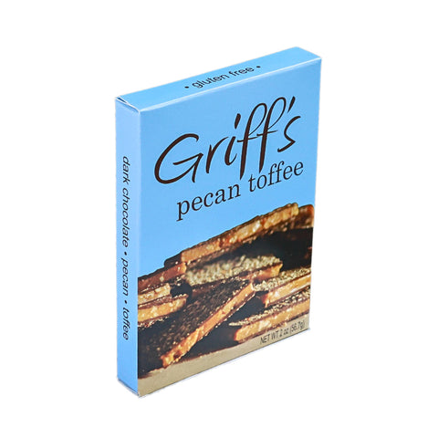 Griff's Pecan Toffee - 2oz Dark Chocolate Toffee Bar