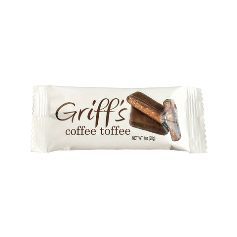 Griff's Coffee Toffee - 1oz Dark Chocolate Toffee Bar